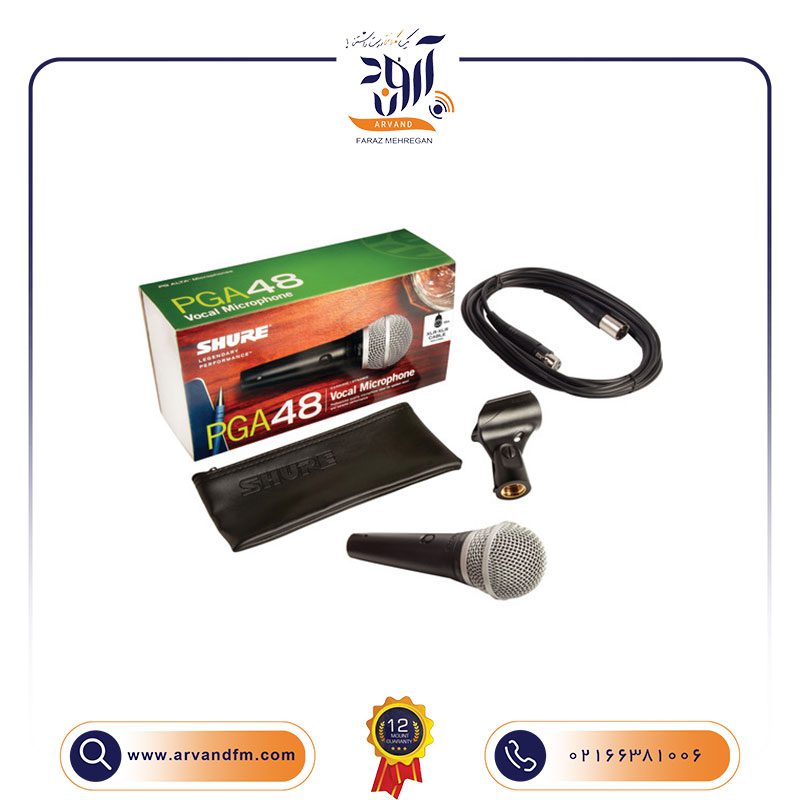 2 میکروفون وکال PGA48 برند SHURE