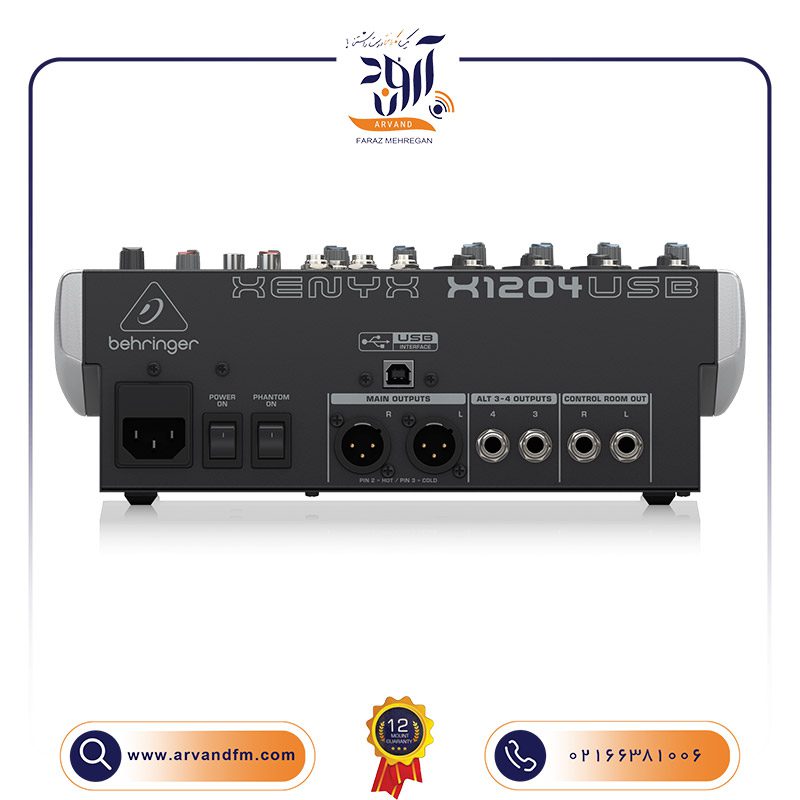 4 میکسر آنالوگ X1204USB برند Behringer