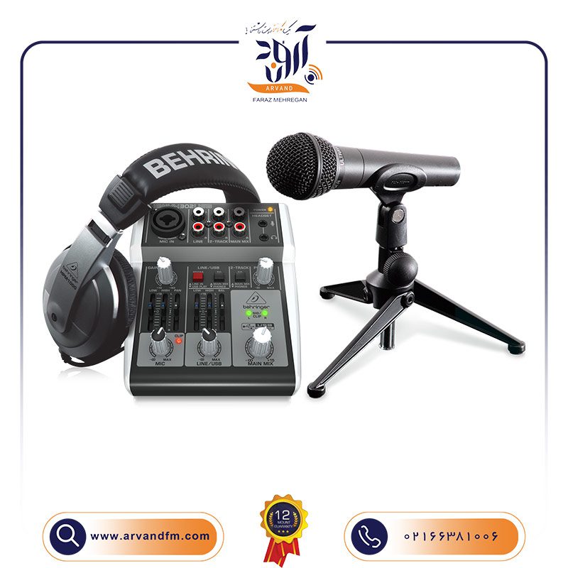 پکیج استودیویی PODCASTUDIO 2 USB برند Behringer