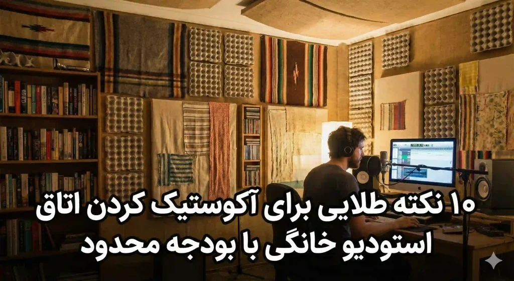 ۱۰ نکته طلایی برای آکوستیک کردن اتاق استودیو خانگی با بودجه محدود