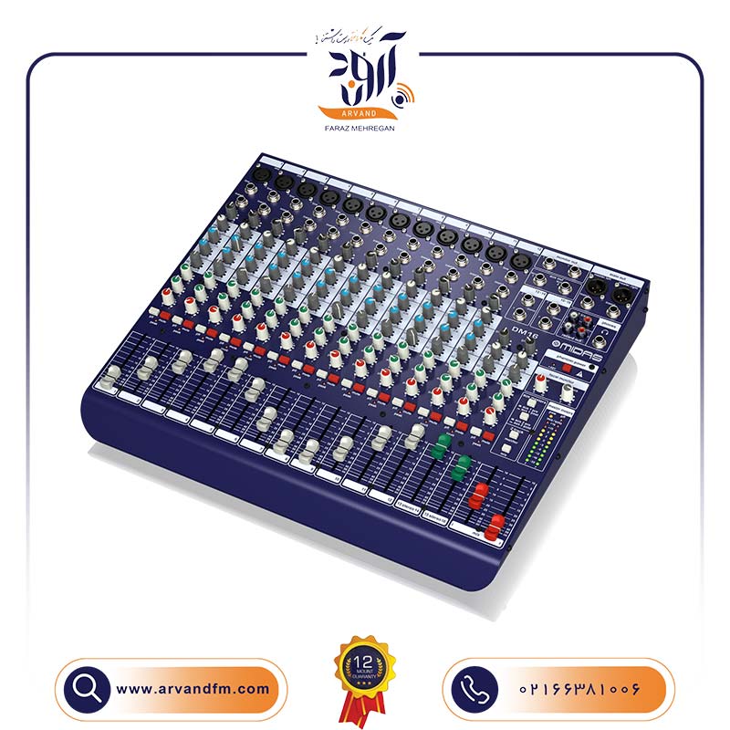 A1 میکسر آنالوگ 16 کاناله DM16 برند MIDAS