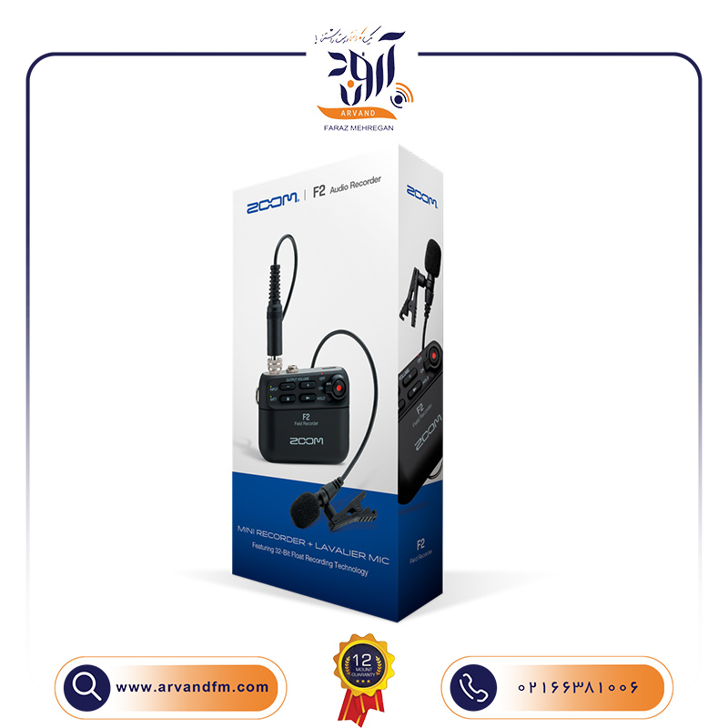 A11 رکوردر صدا یقه ای F2-BT بلوتوث دار برند ZOOM