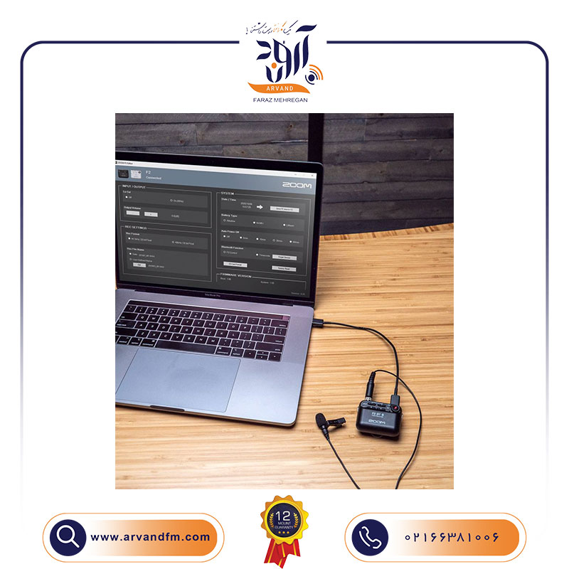 A9 رکوردر صدا یقه ای F2-BT بلوتوث دار برند ZOOM